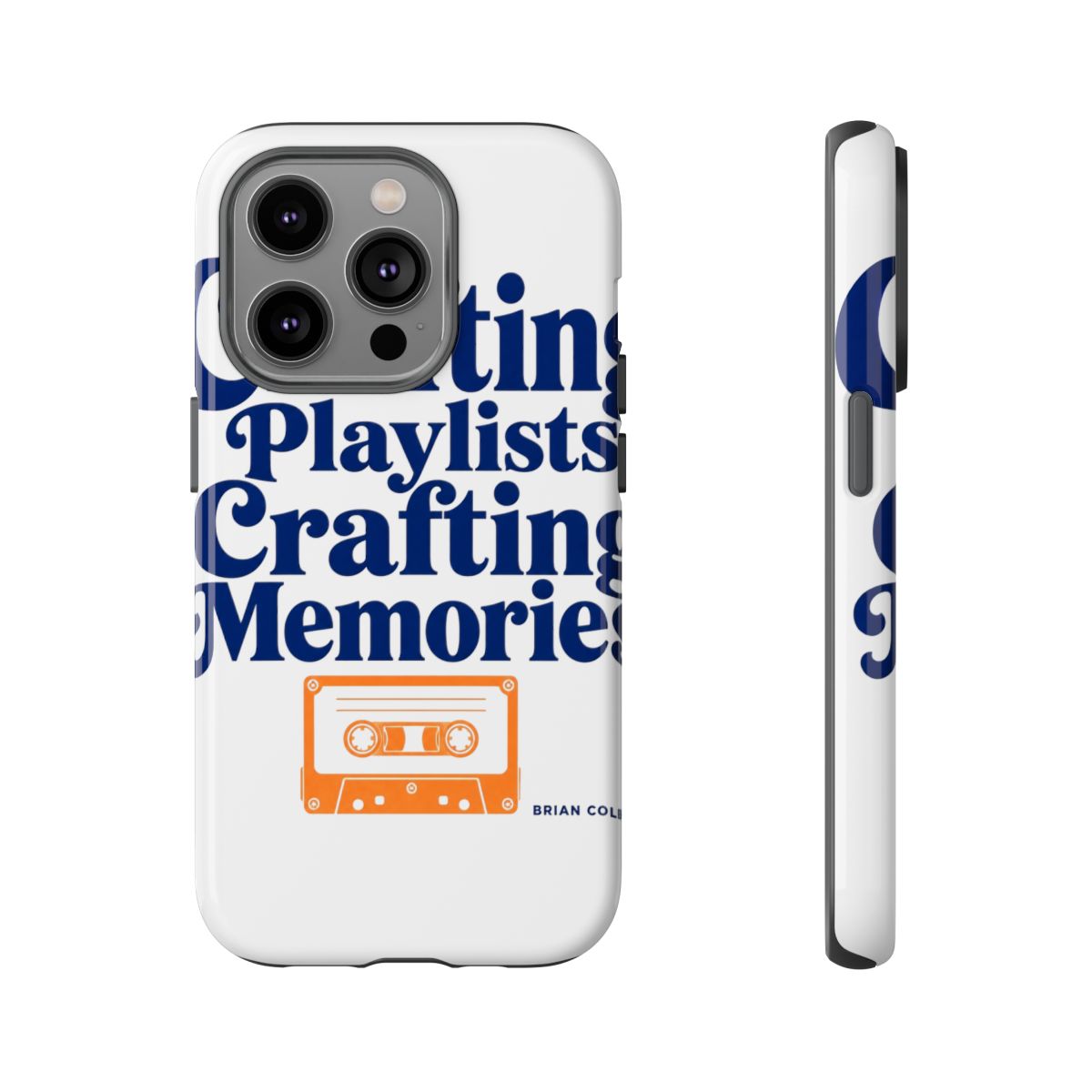 Mixtape "Crafting Playlists, Crafting Memories" Phone Case - alternate angle 4, merchandise