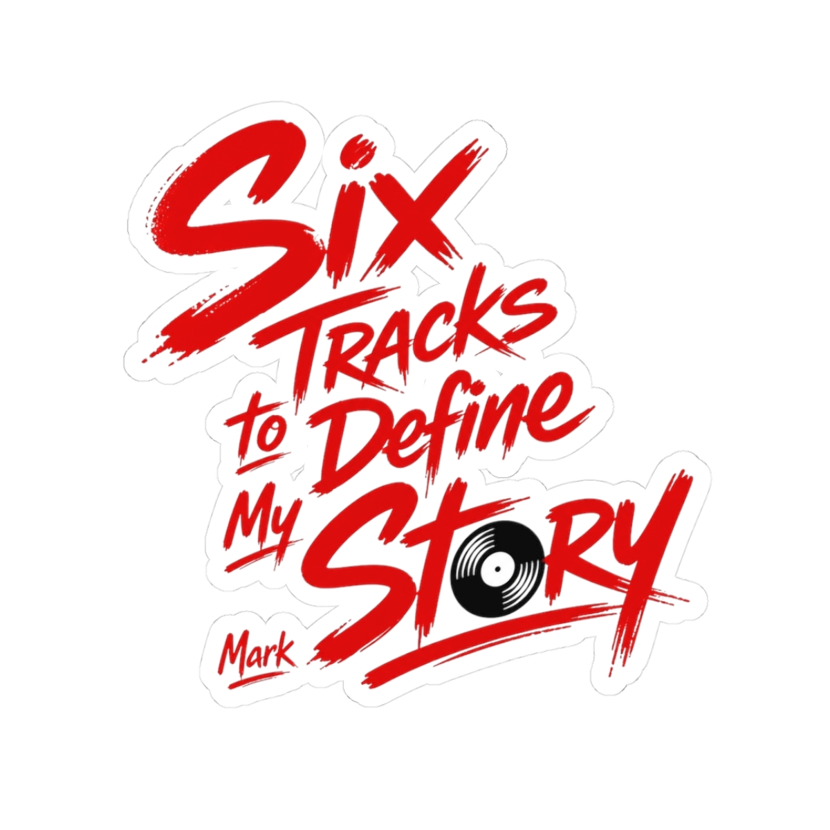 Mixtape "Six Tracks to Define My Story" Sticker - alternate angle 1, merchandise