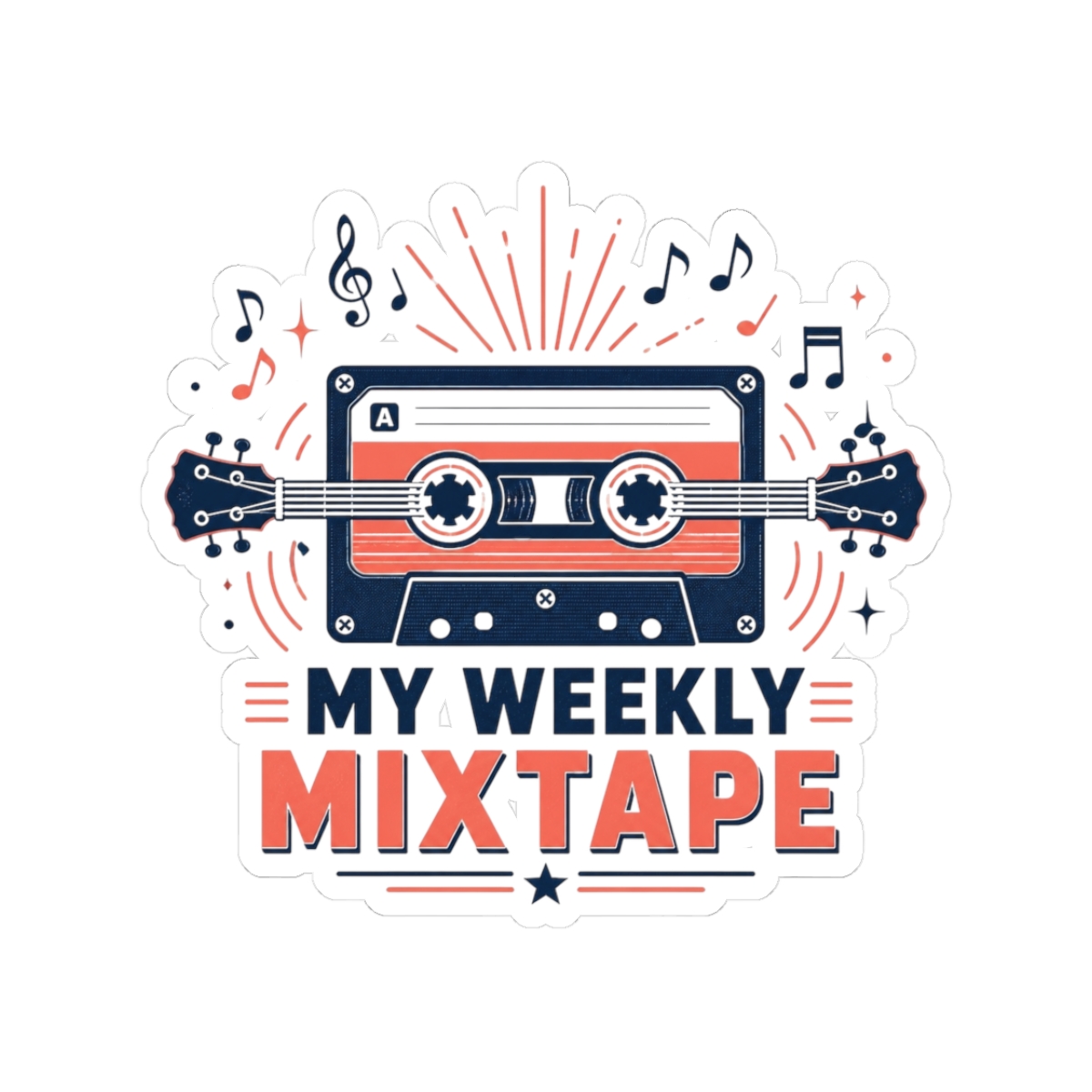 Mixtape "My Weekly Mixtape" Sticker - alternate angle 1, merchandise