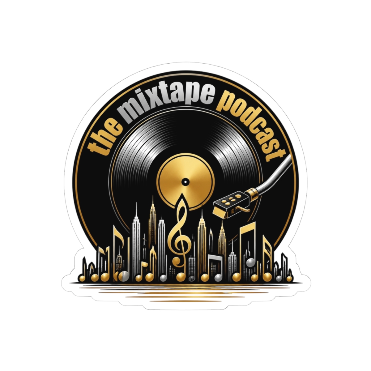 Mixtape "The Mixtape Podcast" Sticker - alternate angle 2, merchandise