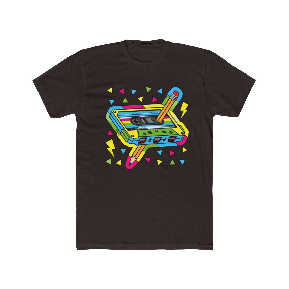Vintage Cassette Tape Pencil 80s 90s Retro Music Mixtape T Shirt - alternate angle 2, merchandise