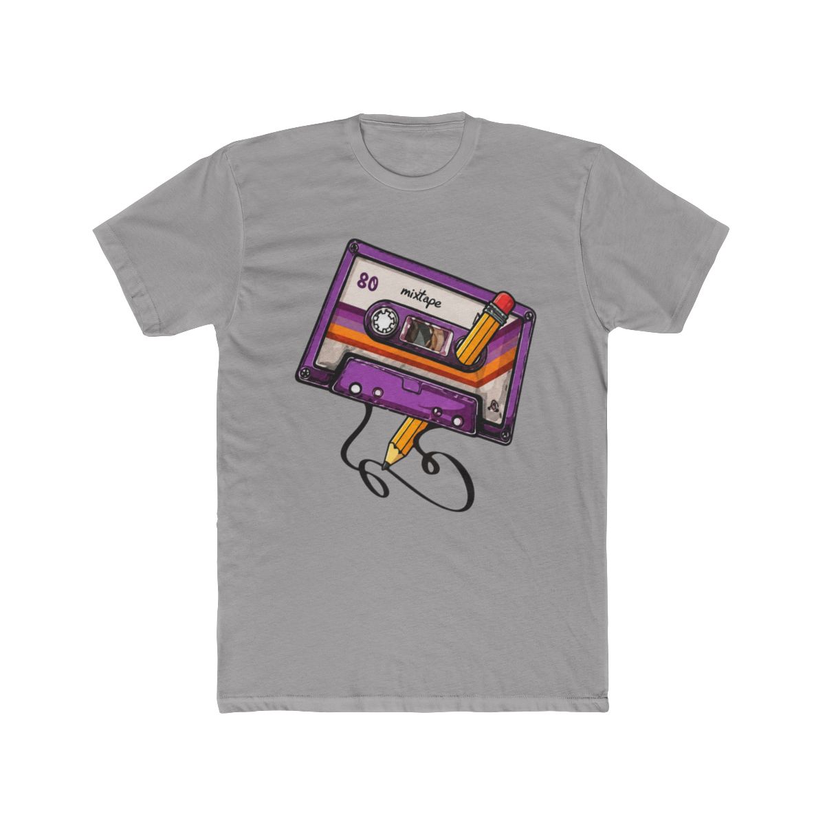 Retro Vintage Cassette Tape Pencil Music Mixtape T-Shirt - Official t-shirts merchandise