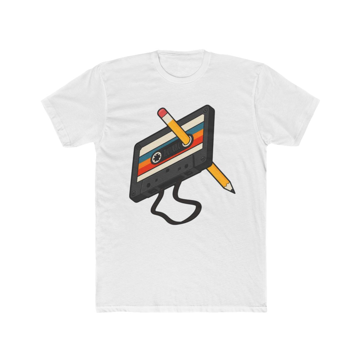 Retro Cassette Tape Pencil 80s 90s Music Mixtape T-Shirt - Official t-shirts merchandise